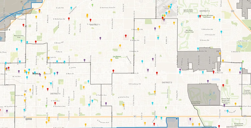 Select Mesa Active Development Sites