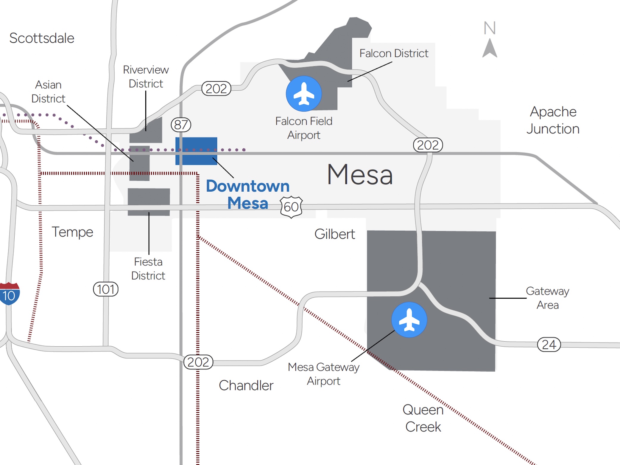 City of Mesa Downtown Mesa Map