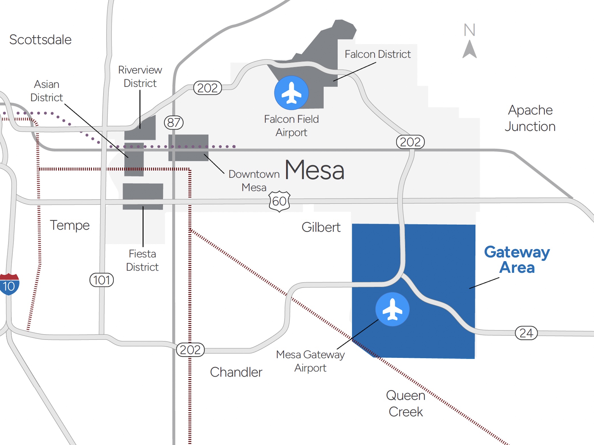 City of Mesa Gateway Area Map