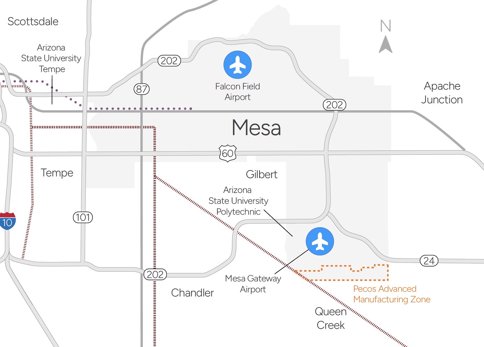 Pecos Advanced Manufacturing Zone (PAMZ) Map