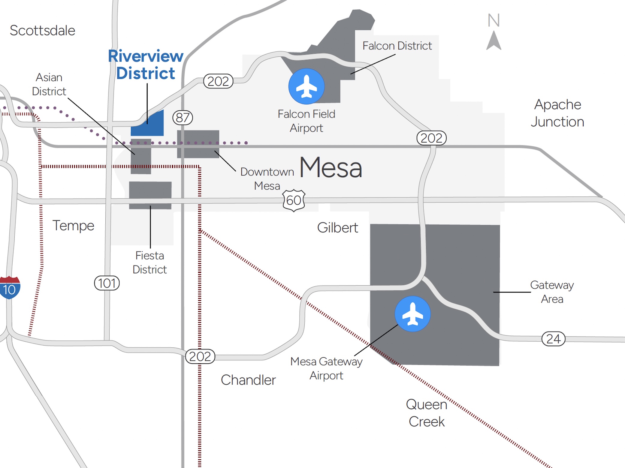City of Mesa Riverview District Map