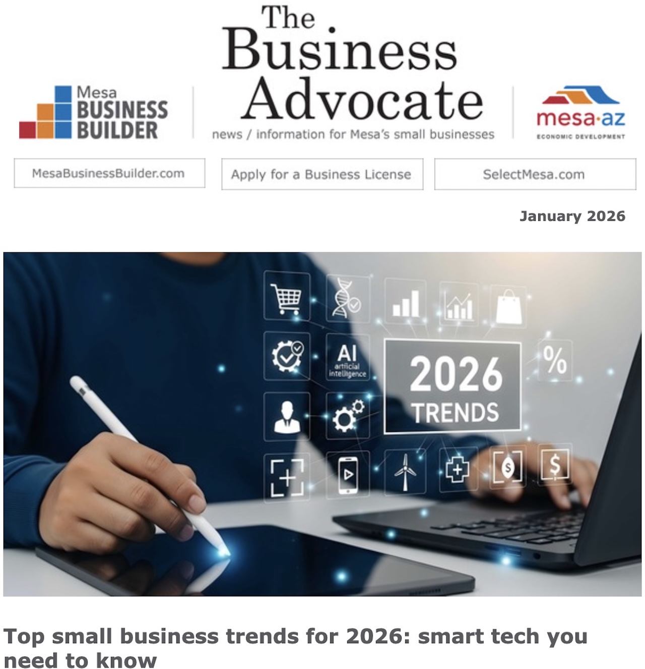 Select Mesa The Business Advocate January 2026