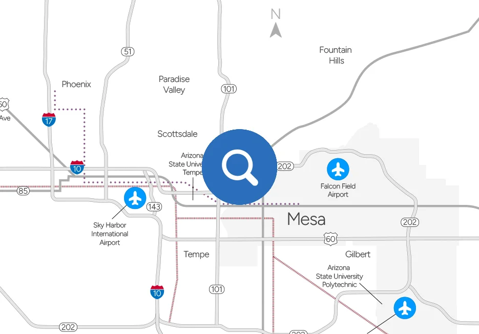 City of Mesa Arizona Regional Map - home