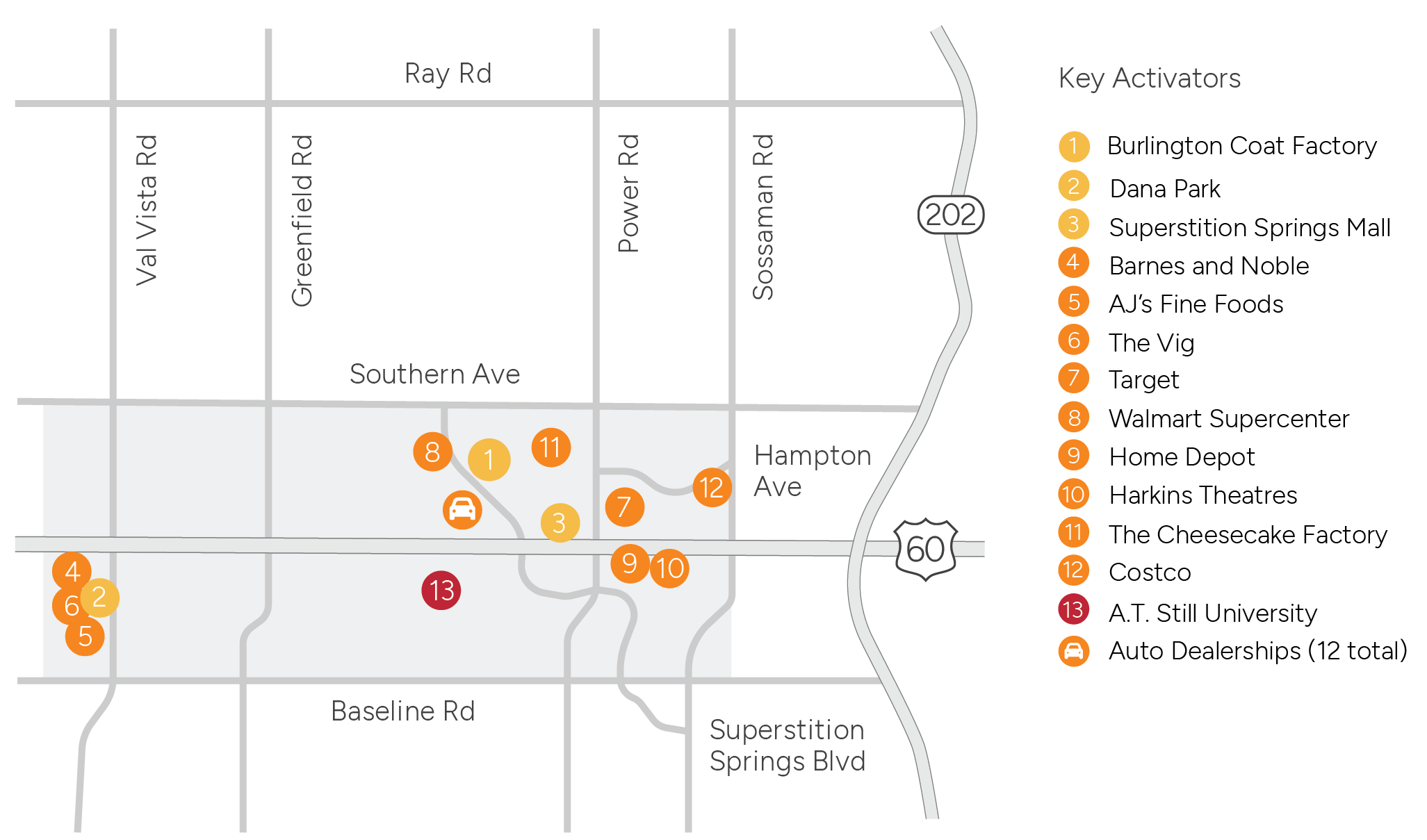 Mesa Downtown RR Map
