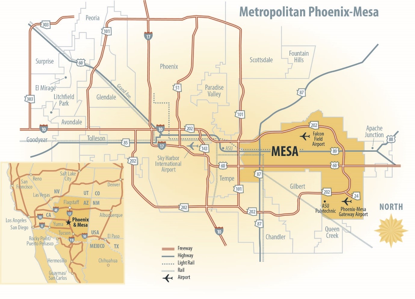 metro phx-mesa map